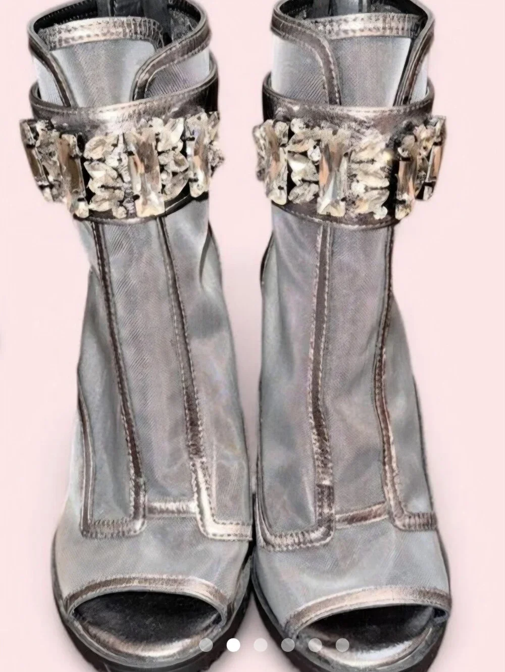 Karl Lagerfeld Paris Blayze Pewter Peep Toe
